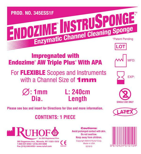 Endozime ® Instrusponge para instrumentos flexibles-reprocesamiento de instrumentos y alcances