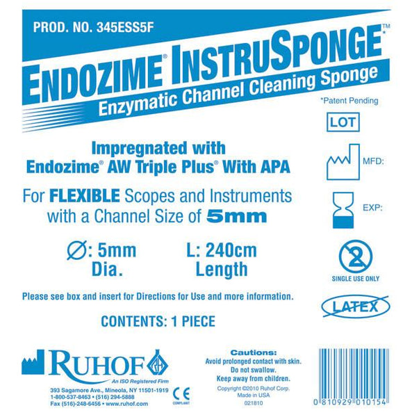 Endozime ® Instrusponge para instrumentos flexibles-reprocesamiento de instrumentos y alcances